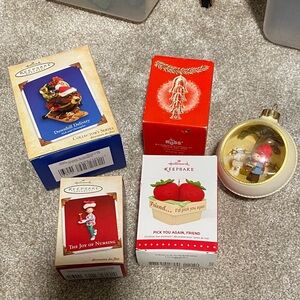 Hallmark Keepsake set  Ornament - Red, White